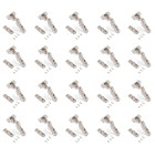 Lot de 20 charnières super coudées X91 à fermeture amortie avec embases droite à visser, Hauteur 1, Acier, Nickelé