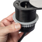 Multiconnecteur Vertikal Flat 60, diamètre 60mm, 1 x prise Schuko, 1 x USB Type A, 1 x USB Type C, Acier et Plastique, Acier inoxydable Multiconnecteur Vertikal Flat 60, diamètre 60mm, 1 x prise Schuko, 1 x USB Type A, 1 x USB Type C, Acier et Plastique, Acier inoxydable