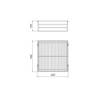 Tiroir en fil métallique pour armoires et dressings Quartz - 440mm