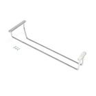 Porte-verres pour meubles Supra 1 rangée, longueur 340mm, Acier, Chromé