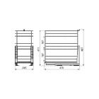 Chariot coulissant Supra avec fixation inférieure à fermeture amortie, module 300mm, acier, chromé Chariot coulissant Supra avec fixation inférieure à fermeture amortie, module 300mm, acier, chromé