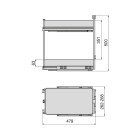 Chariot extractible Harmony avec fermeture à amortie, Module largeur 300mm hauteur 800mm, Acier et Bois, Gris anthracite Chariot extractible Harmony avec fermeture à amortie, Module largeur 300mm hauteur 800mm, Acier et Bois, Gris anthracite