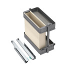 Chariot extractible avec paniers et panier à pain Harmony avec fermeture à amortie, Module largeur 300mm hauteur 700mm, Acier et Bois, Gris anthracite Chariot extractible avec paniers et panier à pain Harmony avec fermeture à amortie, Module largeur 300mm hauteur 700mm, Acier et Bois, Gris anthracite