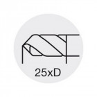 Foret pour perçage profond 25 x D, Ø m7/h7 : 7,0 mm, Long. totale 237 mm, Long. hélice 197 mm, Ø queue h6 : 8 mm