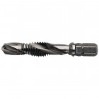 Foret taradeur à queue hexagonale 1/4'', Filetage : M6, Pas 1,00 mm, Ø du foret hélicoïdal 5 mm, Long. totale : 44 mm
