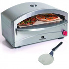 Four à pizza 4800w barbecue gaz kemper inox cuisson pierre réfractaire 250- 400°c max allumage piezo chauffe rapide spatule