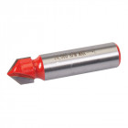 Fraise à rainure en V 1/2" - 12,7 x 10 mm 45°