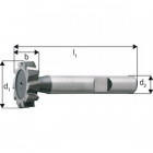 Fraise pour rainures en T - une taille, Ø x Larg. : d1h 11 x b e8 : 22,5 x 4,0 mm, Long. totale l1 63 mm, pour clavette-disque 4,0 x 9 mm,