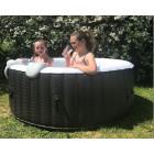 Spa gonflable décor rattan - 6 personnes - gonflage en 5 minutes