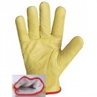 Gant anti chaleur singer taille 10 cuir tout fleur bovin jaune double molleton