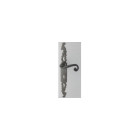 Poignées de porte fer forgé coq vieil argent 330x36 mm trou de clé l