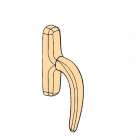Crémone double fourche nefer midi fapim - beige 1013 - 0787bi-31