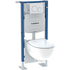 Pack complet bâti-support Duofix avec plaque Sigma20 et Pack cuvette Renova semi-caréné - GEBERIT - 118.311.KJ.2