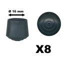 Gpi - lot de 8 embouts enveloppant ø 16 mm anti-dérapants spécial chaises à pieds tubulaires Gpi - lot de 8 embouts enveloppant ø 16 mm anti-dérapants spécial chaises à pieds tubulaires