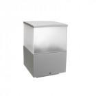Grande borne cubik, aluminium et polycarbonate, gris