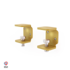 Lot de 2 supports muraux avec vis-étau DECO-GEM, acierGrenat. L.6 x H.7.5 x P.5.88 cm