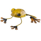 Grenouille en métal déco vert 12x5x22cm