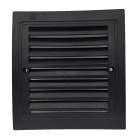 Lot de 1_grille d'aération intérieur extérieur avec moustiquaire 140x140 mm    noir