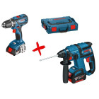 Pack 2 machines BOSCH Perforateur GBH 18V-EC + Perceuses-visseuses GSR 18-2-LI Plus 0615990H5M