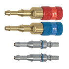 Lot de 2 raccords rapides OX & AD + 4 colliers Ø 6.3 mm - GYS - 039087