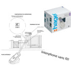 Kit interphone sans fil, portée 400m, platine de rue+alim solaire+tèlhager