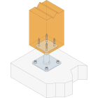 Kit pied de poteau réglable "prêt-à-fixer" - KIT FIX APB100