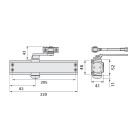 Ferme-porte HL80 F3 BHL - CAVERS ISEO - Argent - EN1154 - 388080