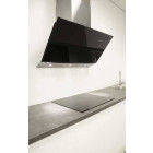 Cata & can roca hotte décorative inclinée dalia black 90cm noire