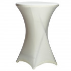 Housse blanche pour table mange debout de ø 80 cm