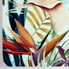 Papier peint bleu tropical - TROPICALEBLUE++