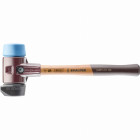 Maillet halder simplex caoutchouc chargé, avec pied intégré / tpe souple, avec boîtier en fonte malléable et manche en bois de haute qualité - d=80 mm - 3012.280