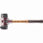 Maillet halder simplex caoutchouc chargé, avec pied intégré / avec boîtier en fonte malléable et manche en bois de haute qualité - d=80 mm - 3022.280