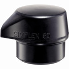 Embouts HALDER SIMPLEX Caoutchouc chargé, noir, avec « pied intégré » - D=80 mm - 3202.280