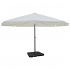 Parasol blanc en aluminium avec base mobile