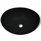 Lavabo ovale céramique 40 x 33 cm noir