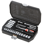 YATO Kit de douilles 25 pièces en métal noir YT-1446