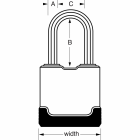 Master lock cadenas excell acier laminé 49 mm m115eurdlf