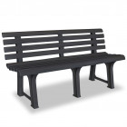 Banc de jardin 145,5 x 49 x 74 cm plastique - Couleur au choix