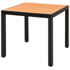 Vidaxl table à manger de jardin wpc aluminium marron 80 x 80 x 74 cm