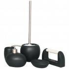 L'aqua ensemble d'accessoires de salle de bain 5 pcs galet noir