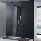 Vidaxl système de panneau de douche aluminium mat noir