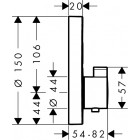 Set de finition pour mitigeur thermostatique showerselect s encastré avec 2 fonctions chromé