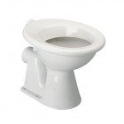 Cuvette wc indépendante esculape en porcelaine vitrifiée sortie horizontale ø 102mm blanc