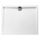 Receveur de douche rectangle 140 x 90 x 4 cm bonde centrée polybéton blanc - slim