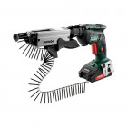 visseuse sans fil 18v 2x2ah li-ion 7 nm pour cloisons sèches avec chargeur de vis et coffret se 18 ltx 4000 + sm 5-55