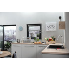 Mitigeur de cuisine focus m42 220 avec douchette extractible 2 jets finition chromé