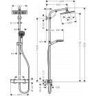 Colonne de douche HANSGROHE 240 1jet EcoSmart avec mitigeur thermostatique - 27281000