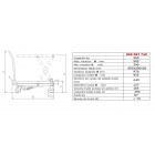 Table élévatrice manuelle simple ciseaux charge 500 kg ø roues 127 mm