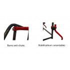 Escabeau roulant étroit charge 150 kg 5 marches ht plateforme 1260 mm
