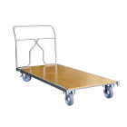 Chariot porte tables rectangulaires charge 400 kg 1800 x 800 mm ø roues 160 mm